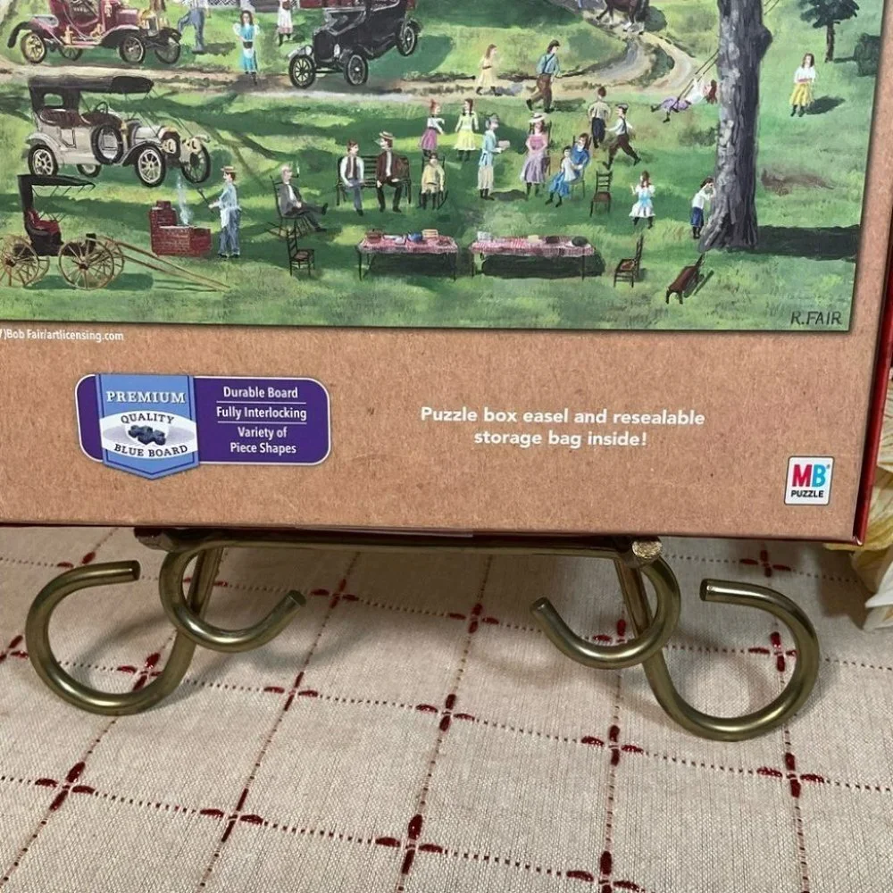 Milton Bradley Premium Blue Board 1000 piece Jigsaw Puzzle Art by Bob Fair New